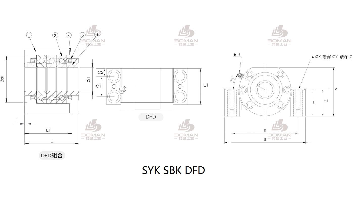 SYK MBCF30W-G syk品牌丝杆支撑座生产厂家